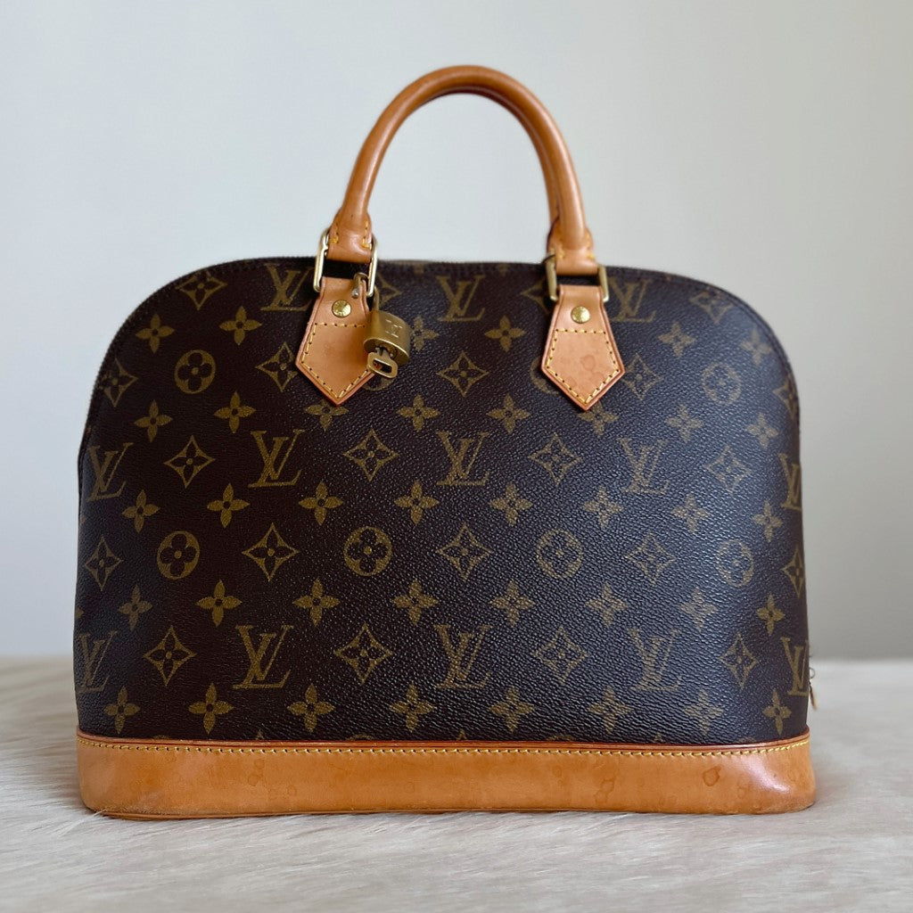 Louis Vuitton Signature Monogram Alma Tote + Lock & Key