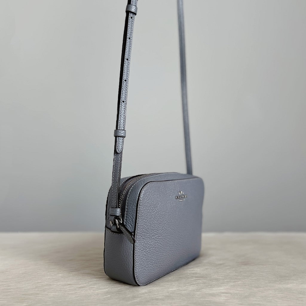Coach Grey Leather Small Crossbody Shoulder Bag Like New