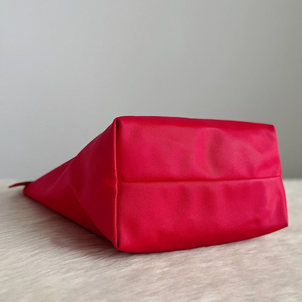 Lacoste Fuchsia Front Logo Carryall Shoulder Bag Excellent