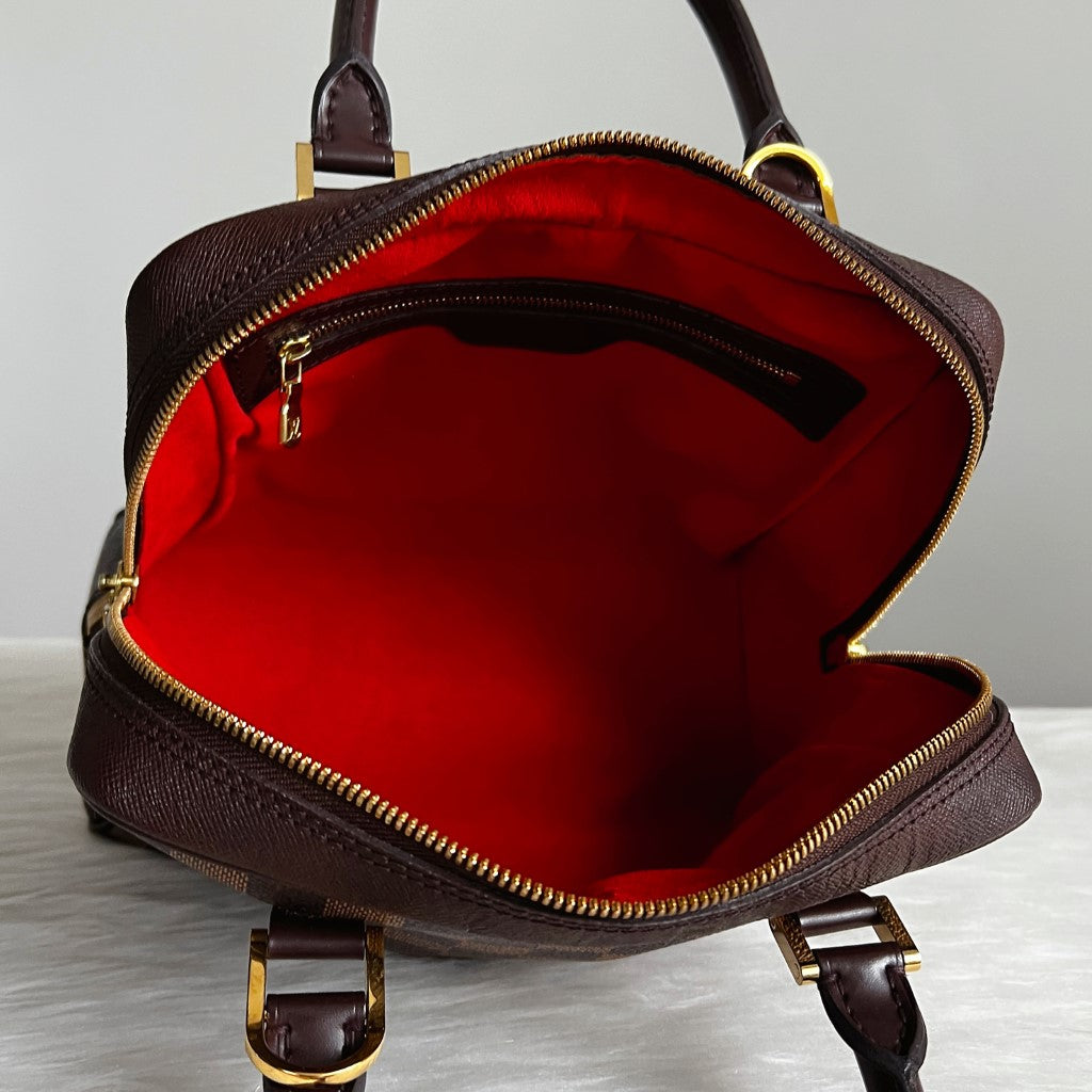 Louis Vuitton Signature Brera Damier Ebene Tote Bag Excellent