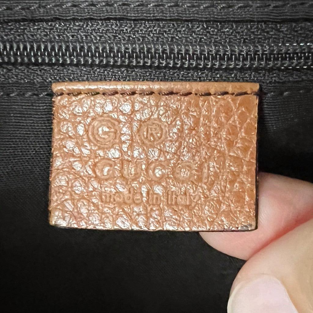 Gucci Caramel Leather Double G Charm Slouchy Shoulder Bag