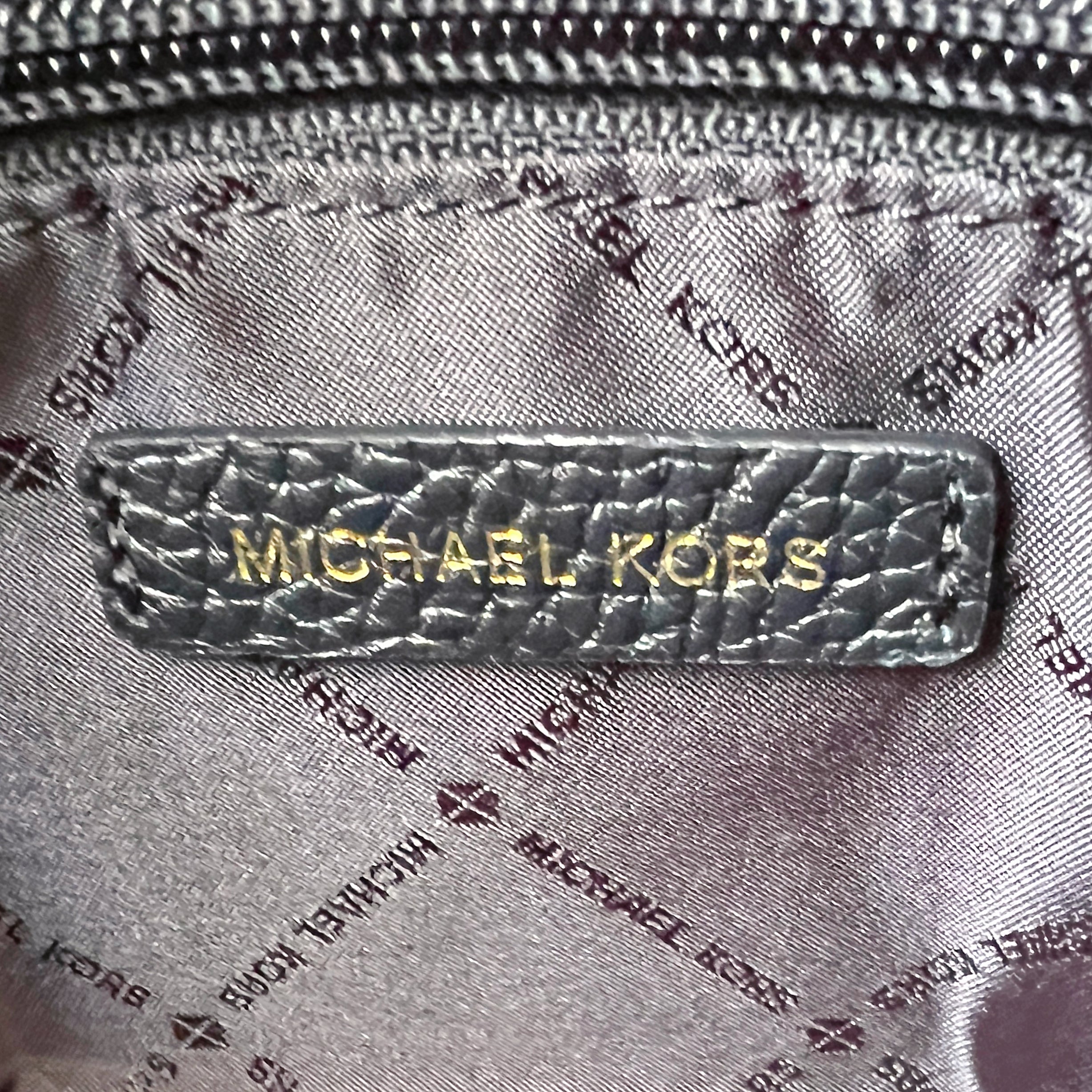 Michael Kors Black Leather Chain Detail Triple Compartment Shoulder Bag Excellent