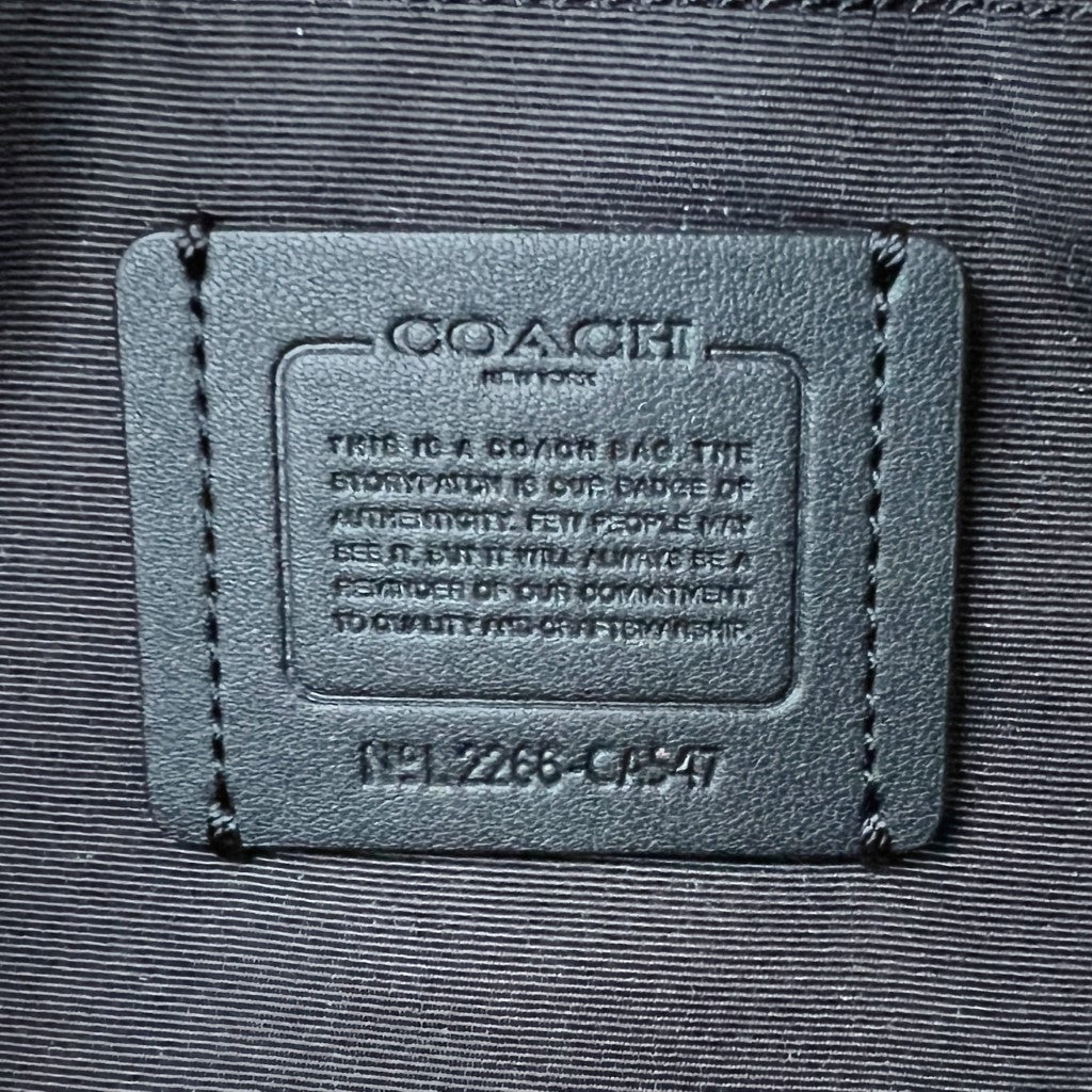 Coach Black Leather Monogram Front Logo Camera Crossbody Shoulder Bag Like New