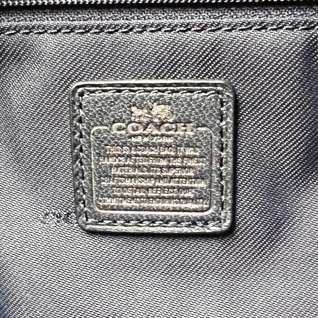 Coach Navy Leather Double Turn Lock Detail 2 Way Shoulder Bag Like New