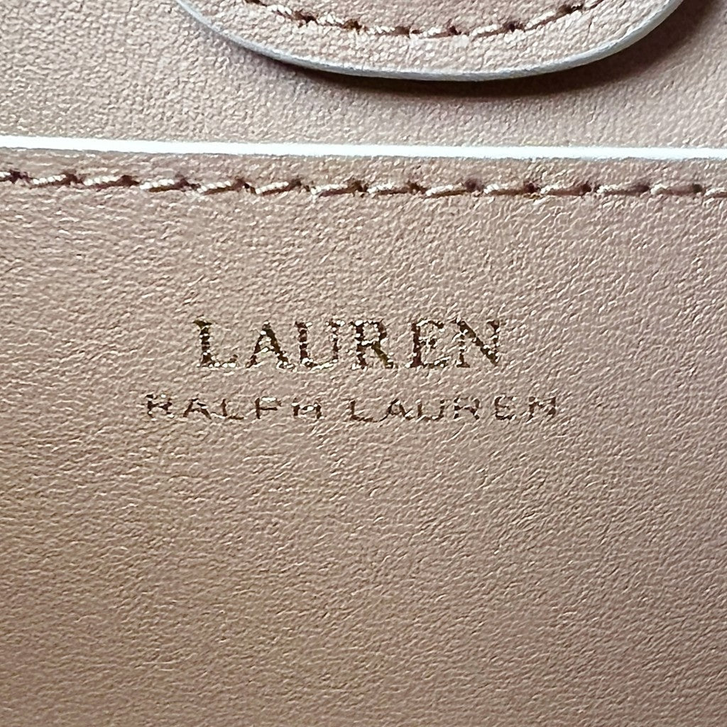 Ralph Lauren Mocca Leather Bucket 2 Way Shoulder Bag Like New