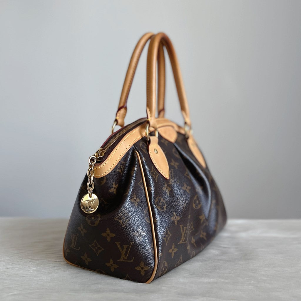 Louis Vuitton Signature Monogram Tivoli PM Shoulder Bag Excellent