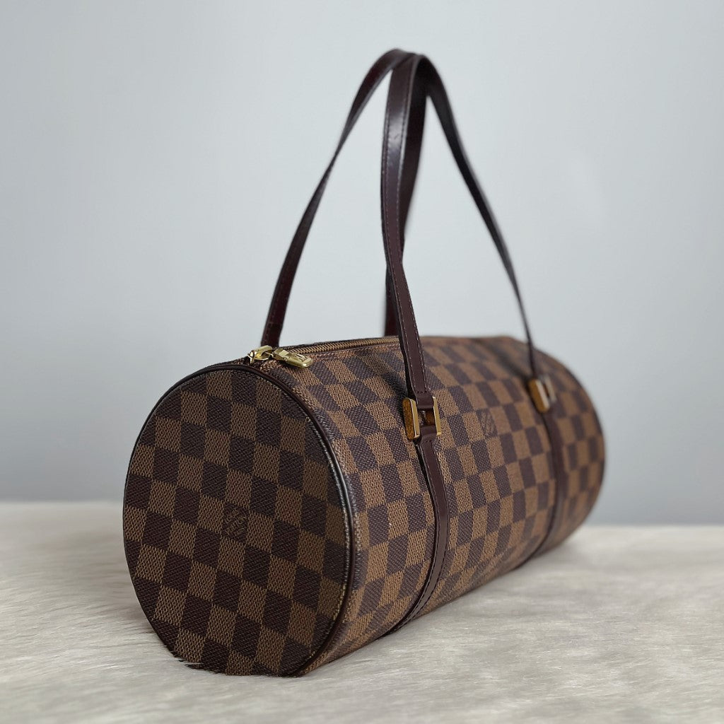 Louis Vuitton Signature Ebene Damier Papillon 30 Tote Bag Excellent