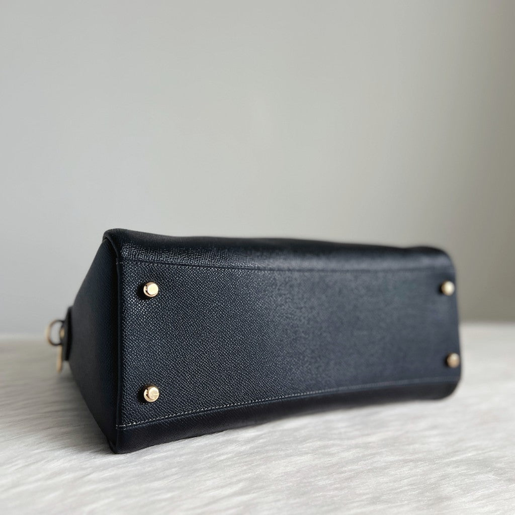 Kate Spade Leather Wool Patchwork Triple Compartment Shoulder Bag Like New