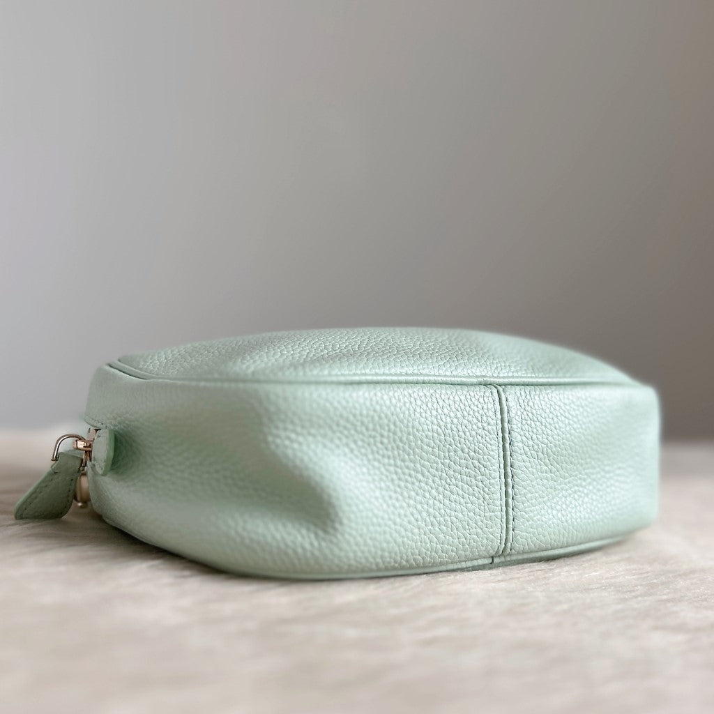 Kate Spade Mint Leather Front Logo Camera Crossbody Shoulder Bag
