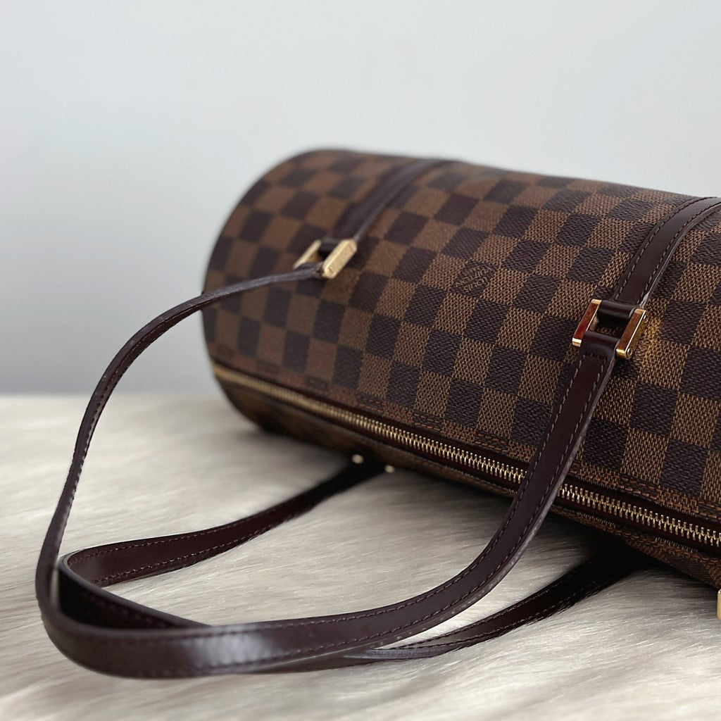Louis Vuitton Signature Ebene Damier Papillon 30 Tote Bag Excellent