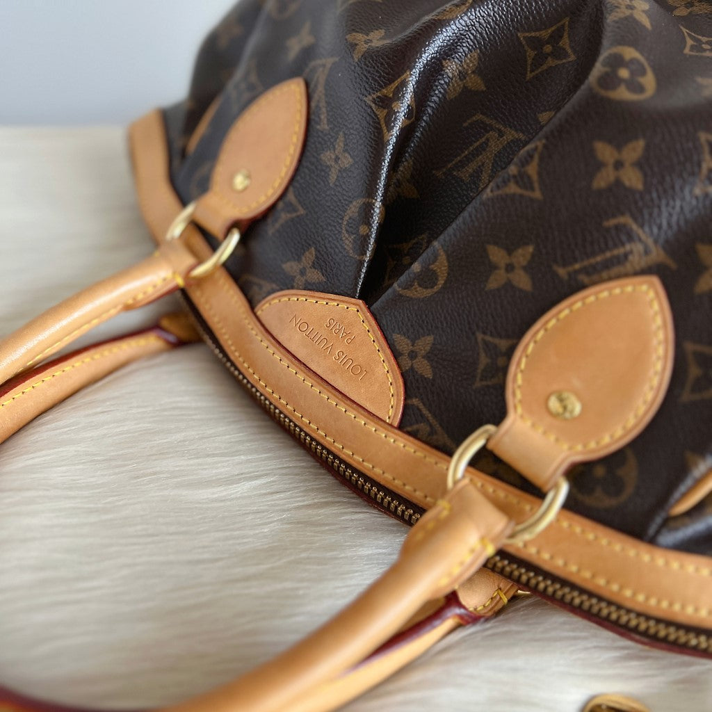 Louis Vuitton Signature Monogram Tivoli PM Shoulder Bag Excellent