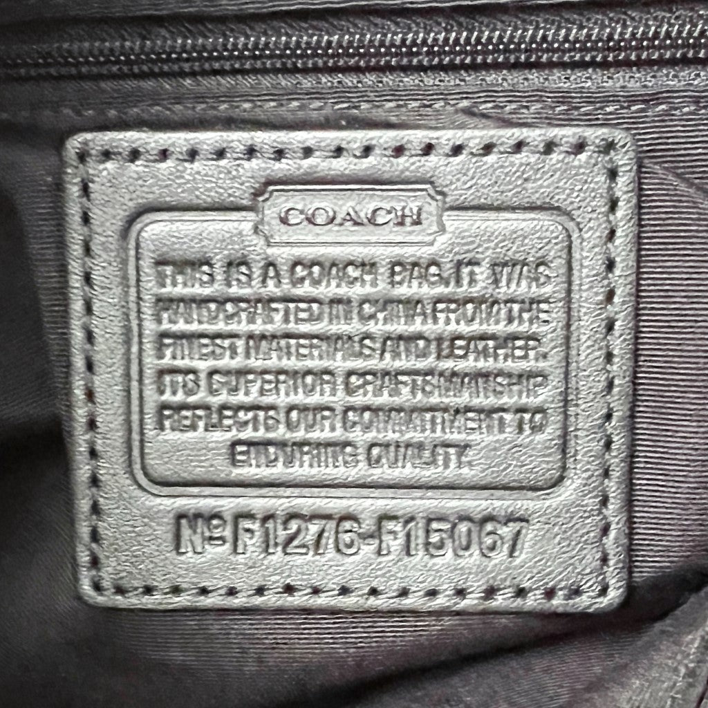 Coach Black Leather Monogram Slouchy Crossbody Shoulder Bag