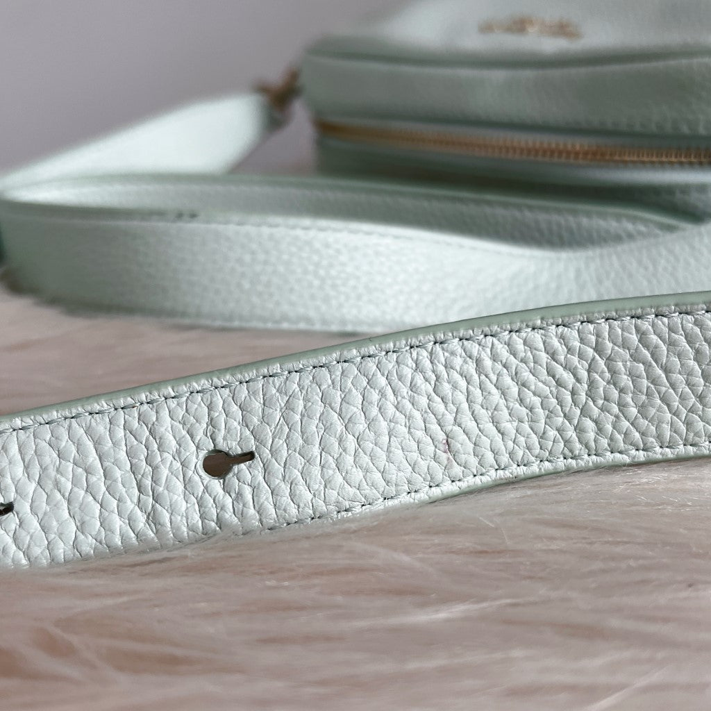 Kate Spade Mint Leather Front Logo Camera Crossbody Shoulder Bag