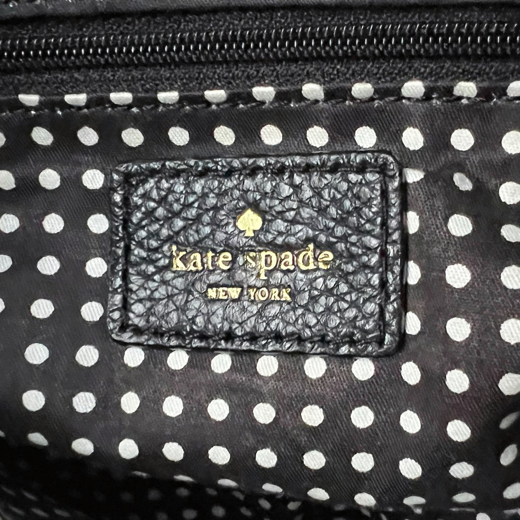 Kate Spade Black Leather Slouchy Half Moon Shoulder Bag Excellent