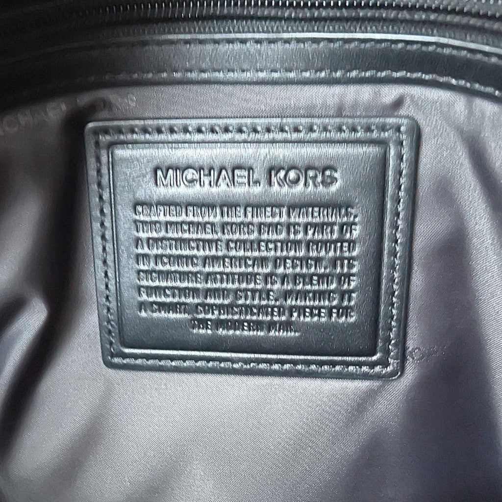 Michael Kors Monogram Double Compartment Unisex Crossbody Shoulder Bag Excellent