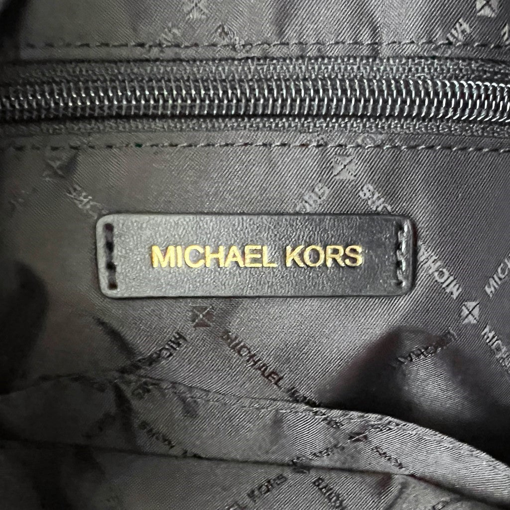 Michael Kors Black Leather Chain Detail Backpack Like New