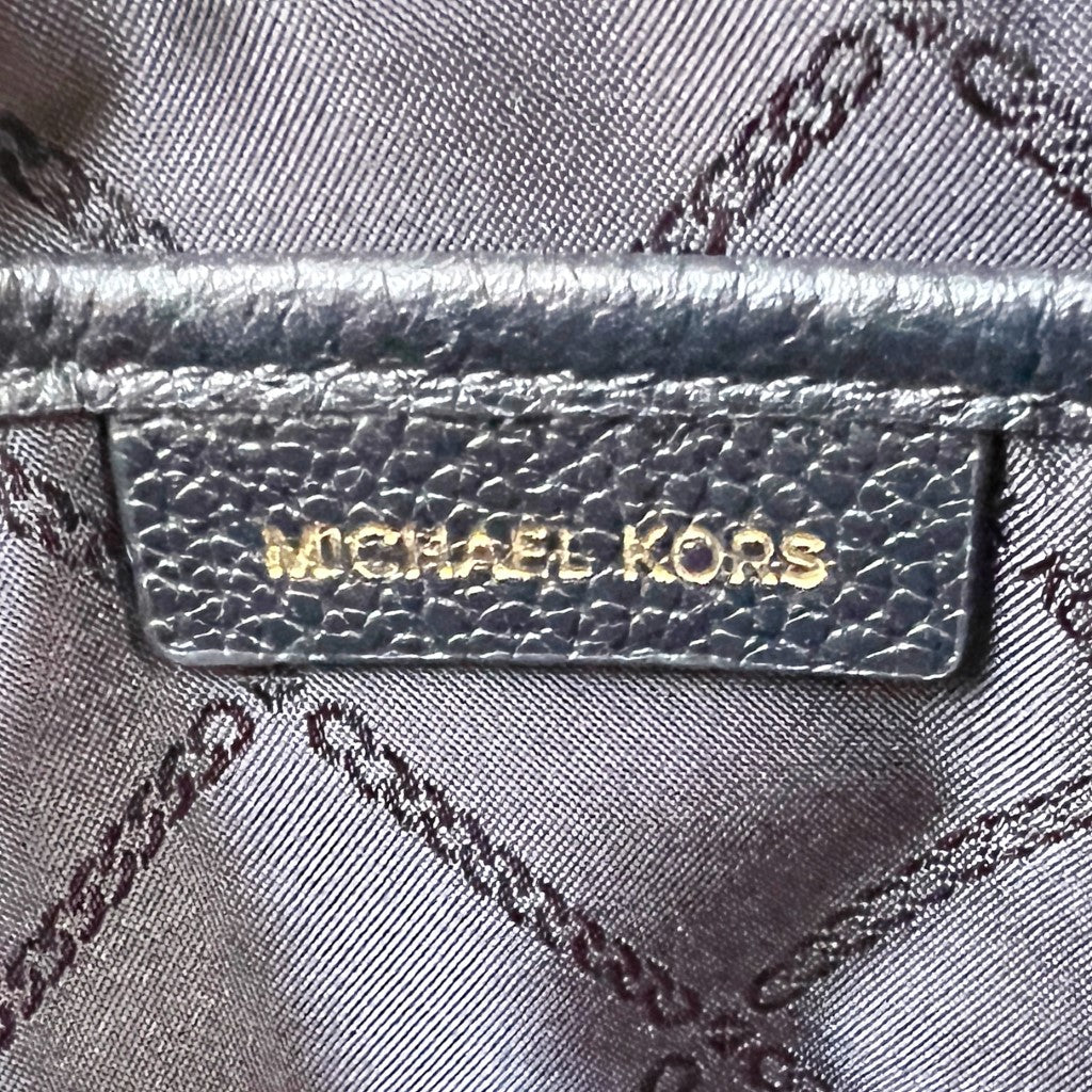 Michael Kors Black Leather Tassel Charm Detail Mini Crossbody Shoulder Bag Excellent