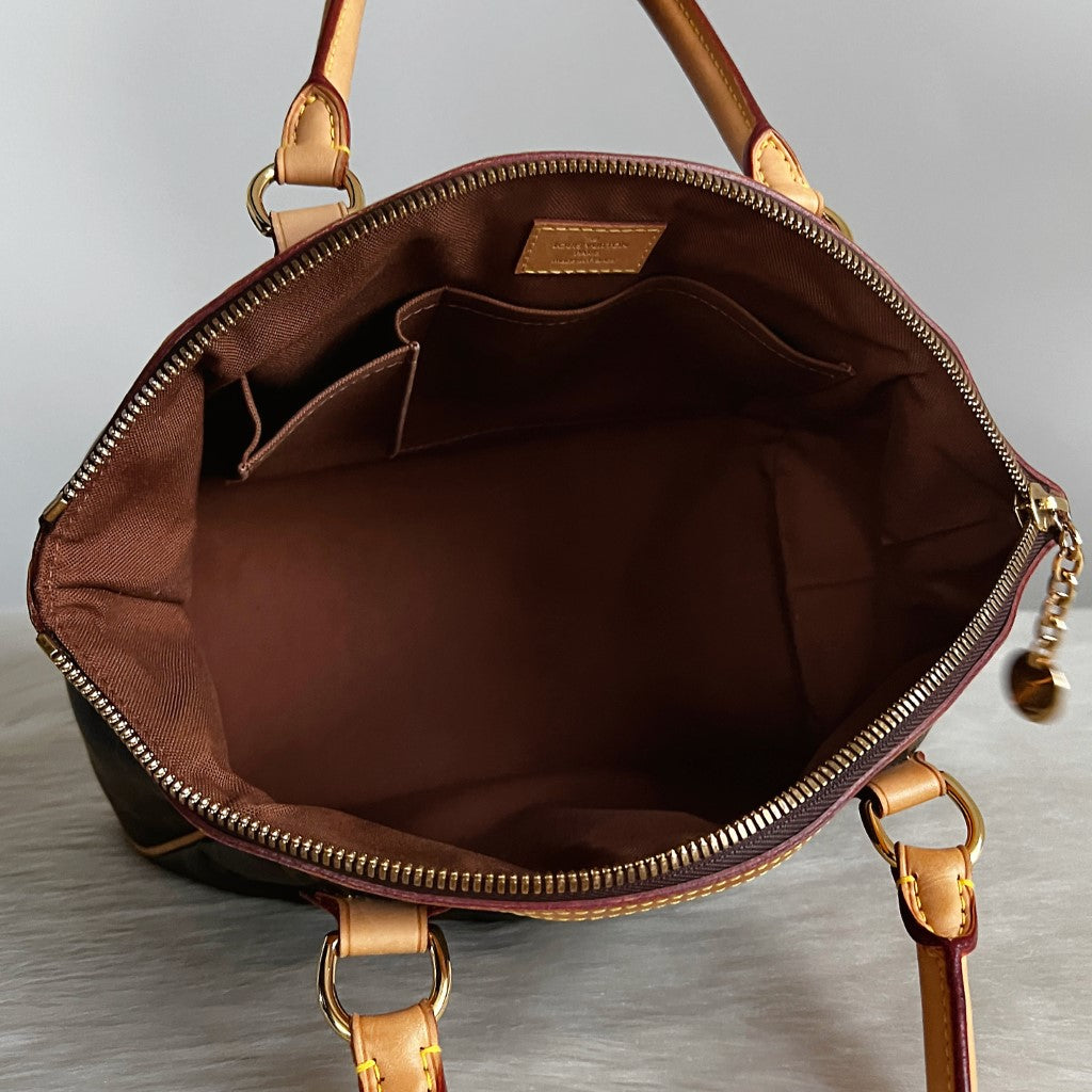 Louis Vuitton Signature Monogram Tivoli PM Shoulder Bag Excellent