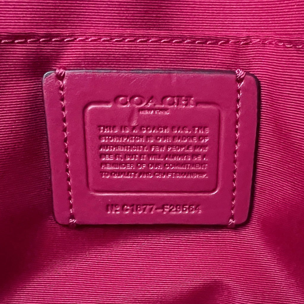 Coach Two Tone Leather Monogram Alma 2 Way Shoulder Bag Like New