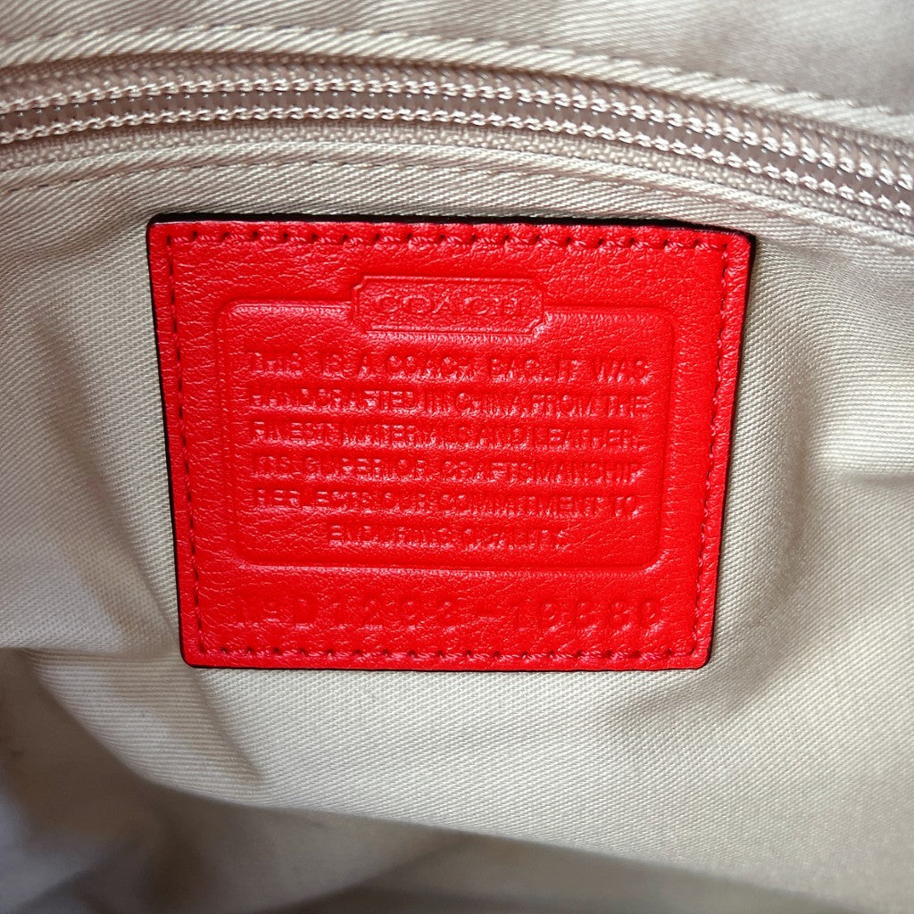 Coach Red Leather Slouchy Bucket Crossbody Shoulder Bag Excellent