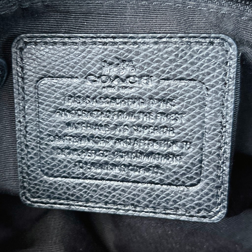 Coach Black Pebbled Leather Double Compartment Small Backpack Excellent