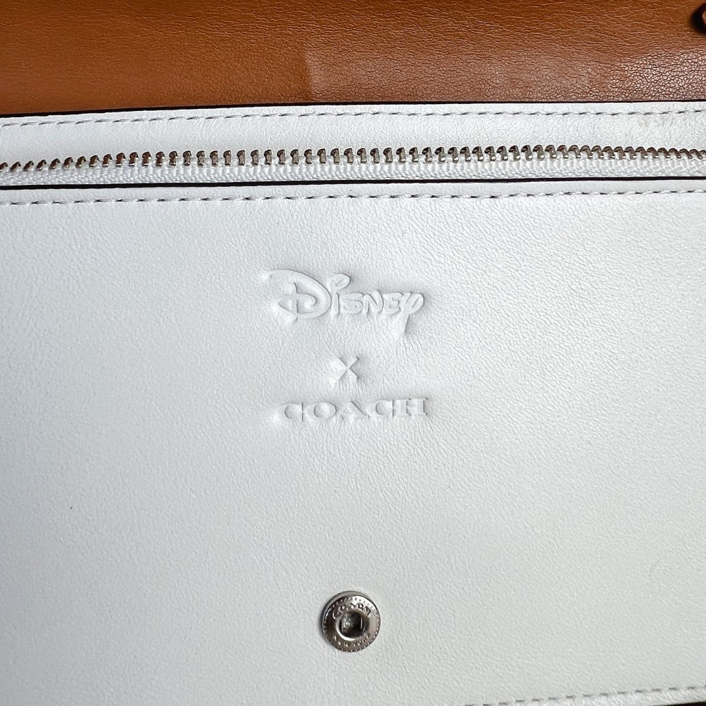 Coach Disney Collaboration Monogram Patchwork Crossbody Shoulder Bag Excellent