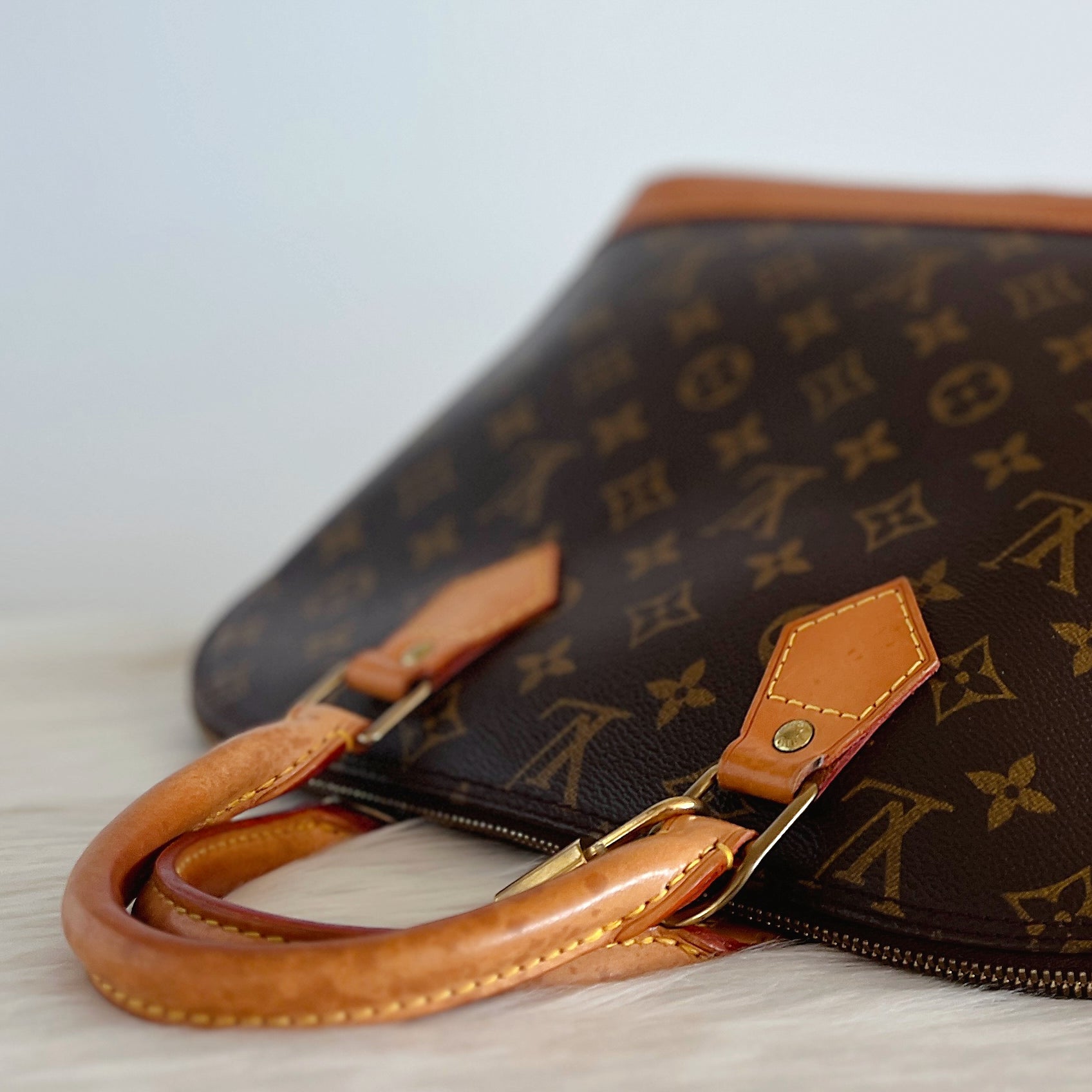 Louis Vuitton Signature Monogram Alma Tote + Lock & Key