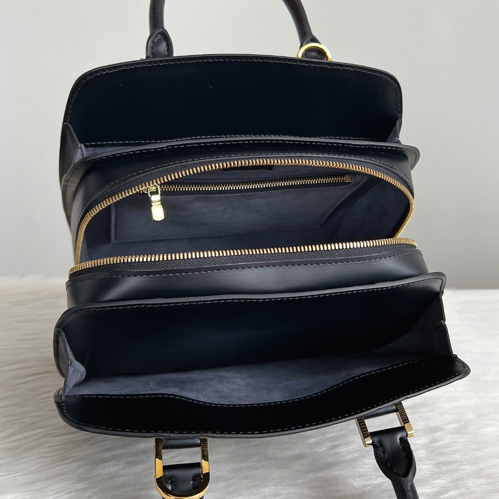Louis Vuitton Black Epi Leather Pont Neuf Triple Compartment Tote Bag Excellent