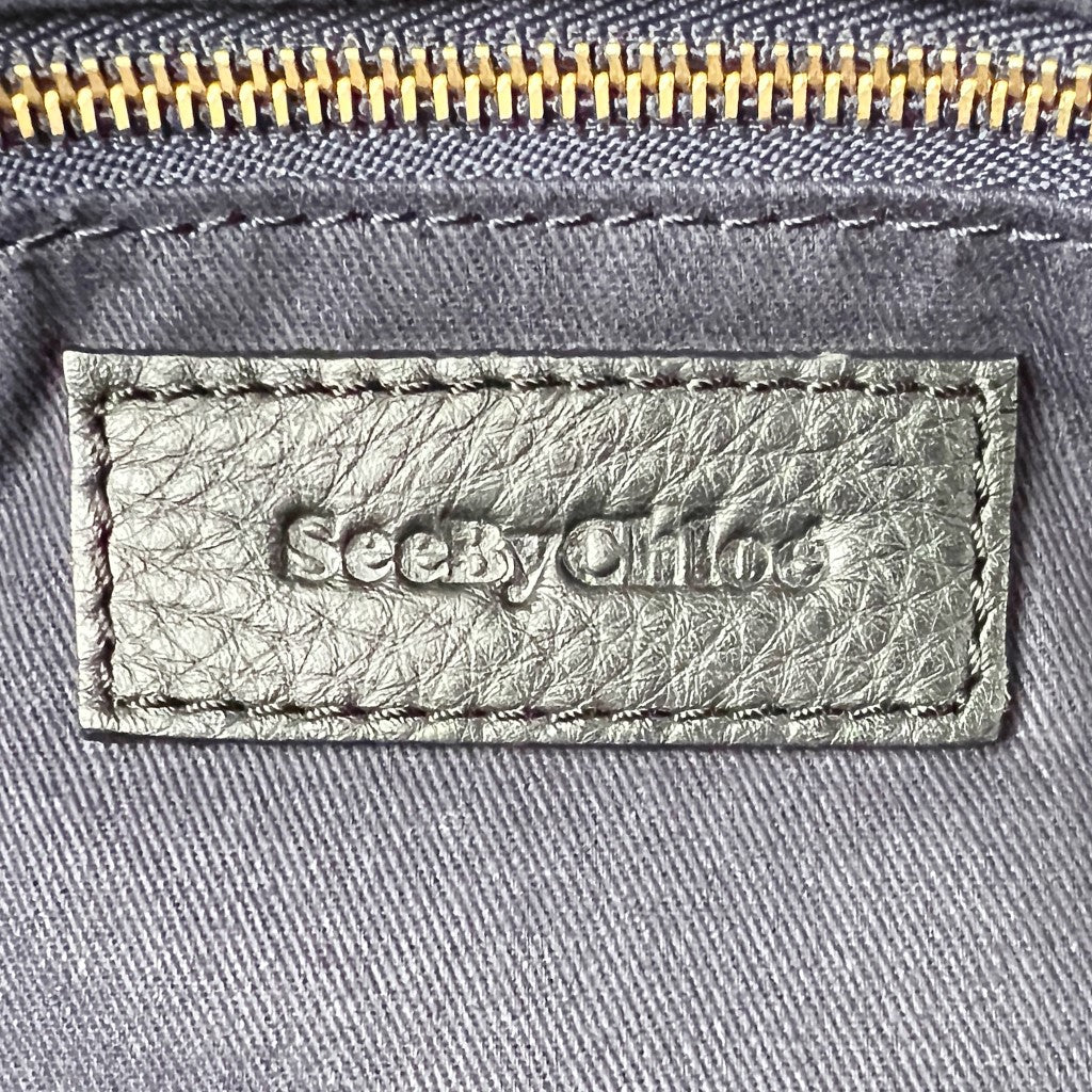 See by Chloe Black Leather Denim Patchwork 2 Way Shoulder Bag Excellent