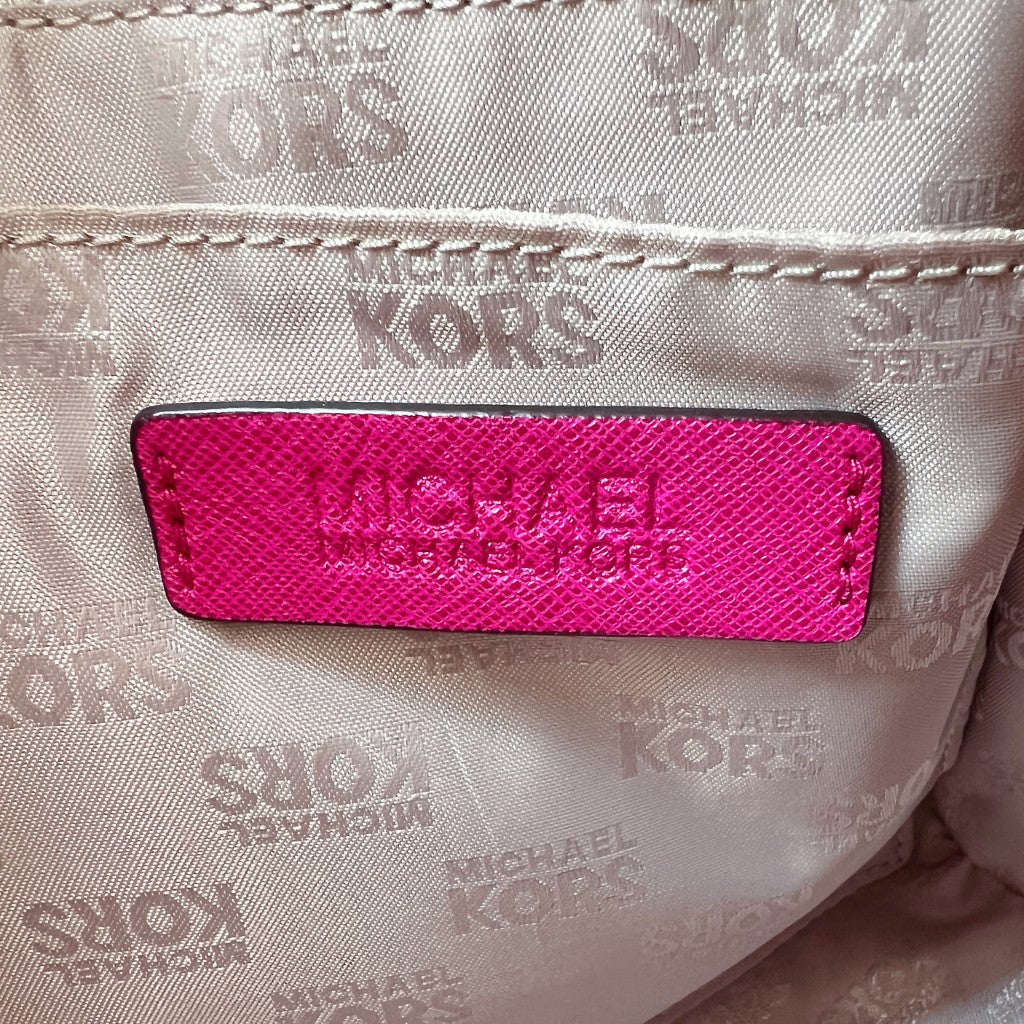 Michael Kors Fuchsia Leather Boston 2 Way Shoulder Bag Excellent