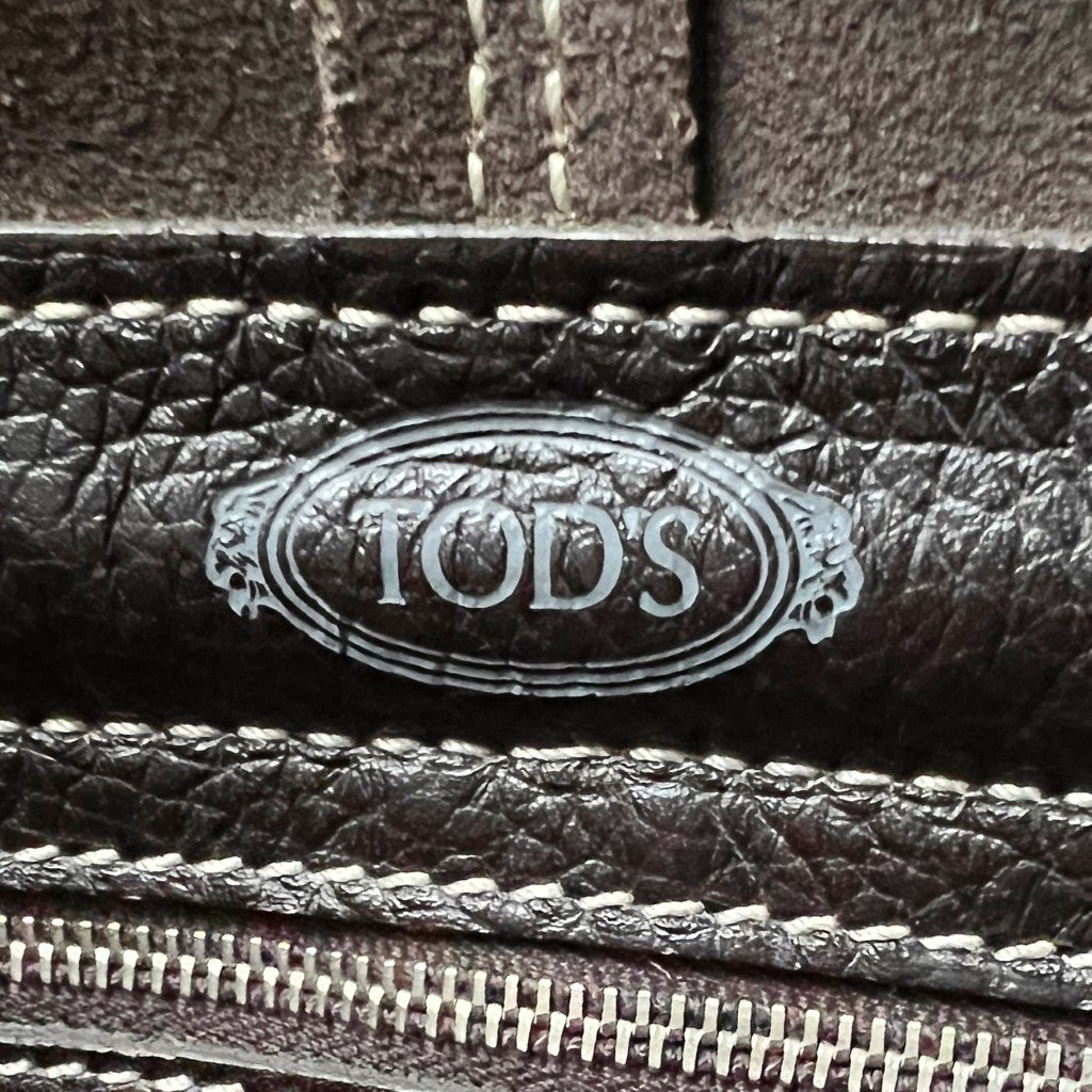 Tod's Chocolate Leather Iconic Princess Diana D Tote Bag Excellent