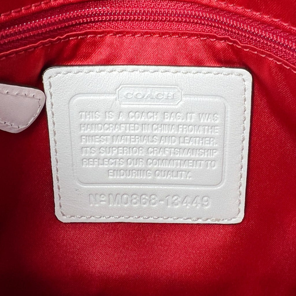Coach Creamy Leather Monogram Buckle Crossbody Shoulder Bag Excellent