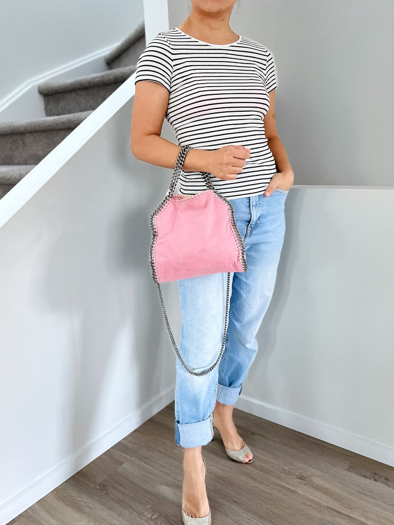 Stella Mccartney Pink Signature Falabella Mini 2 Way Shoulder Bag Excellent