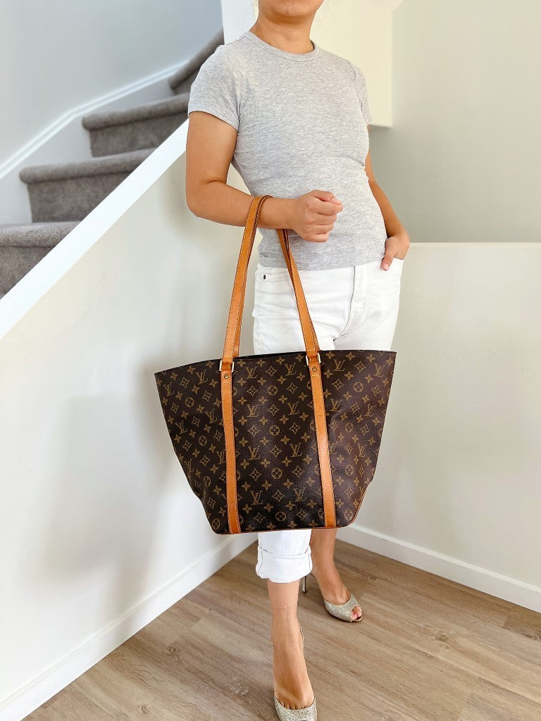 Louis Vuitton Signature Monogram Sac Shopping Large Shoulder Bag