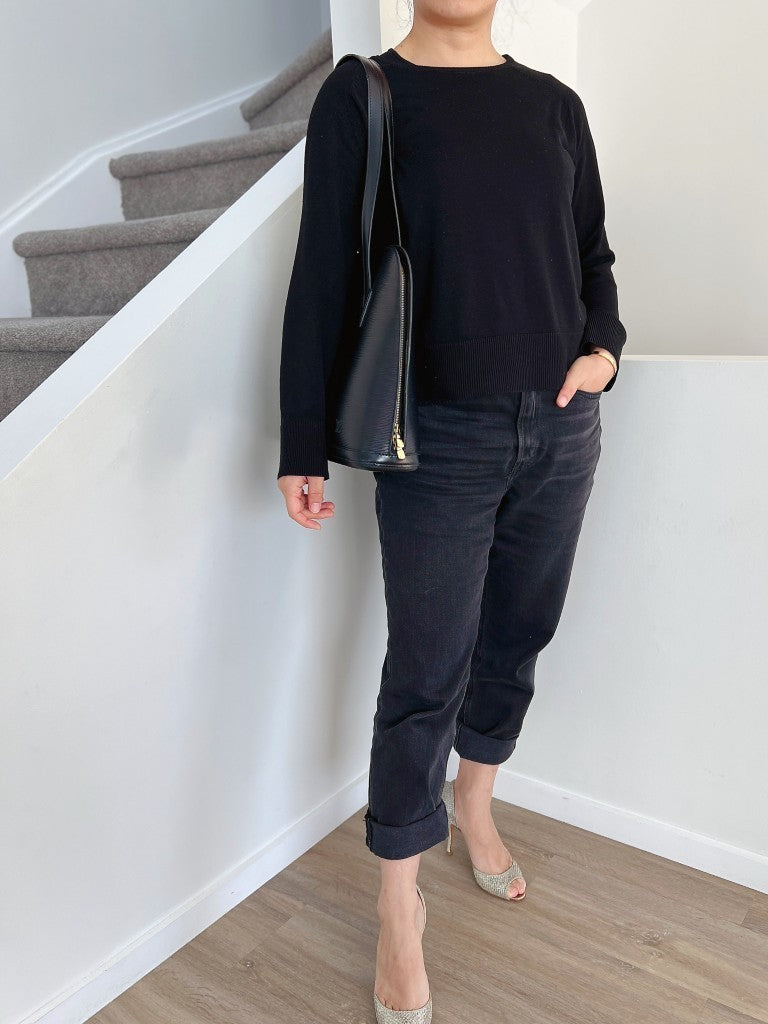 Louis Vuitton Black Epi Leather Lussac Large Shoulder Bag