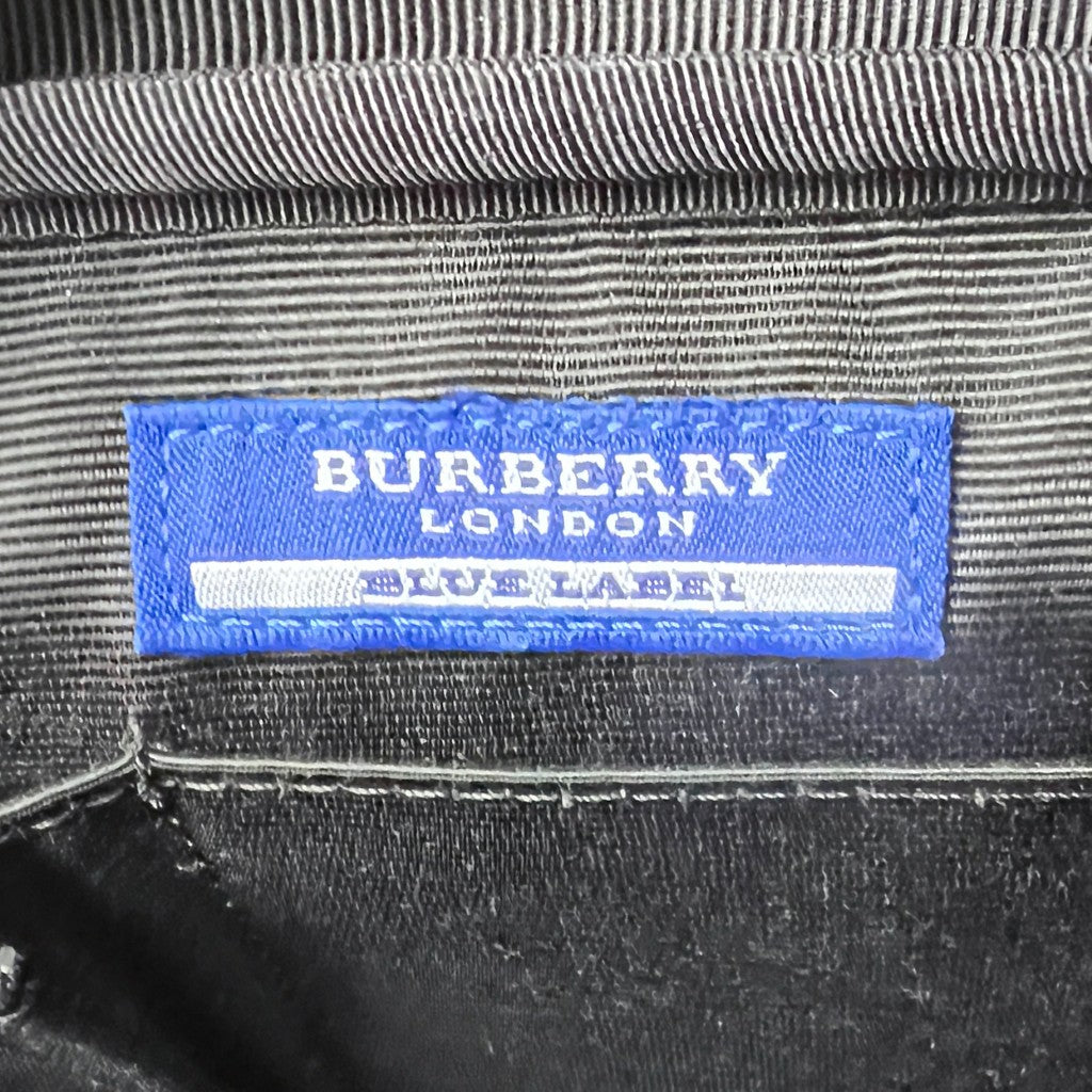 Burberry Black Leather Signature Check Pattern Camera Crossbody Shoulder Bag Like New