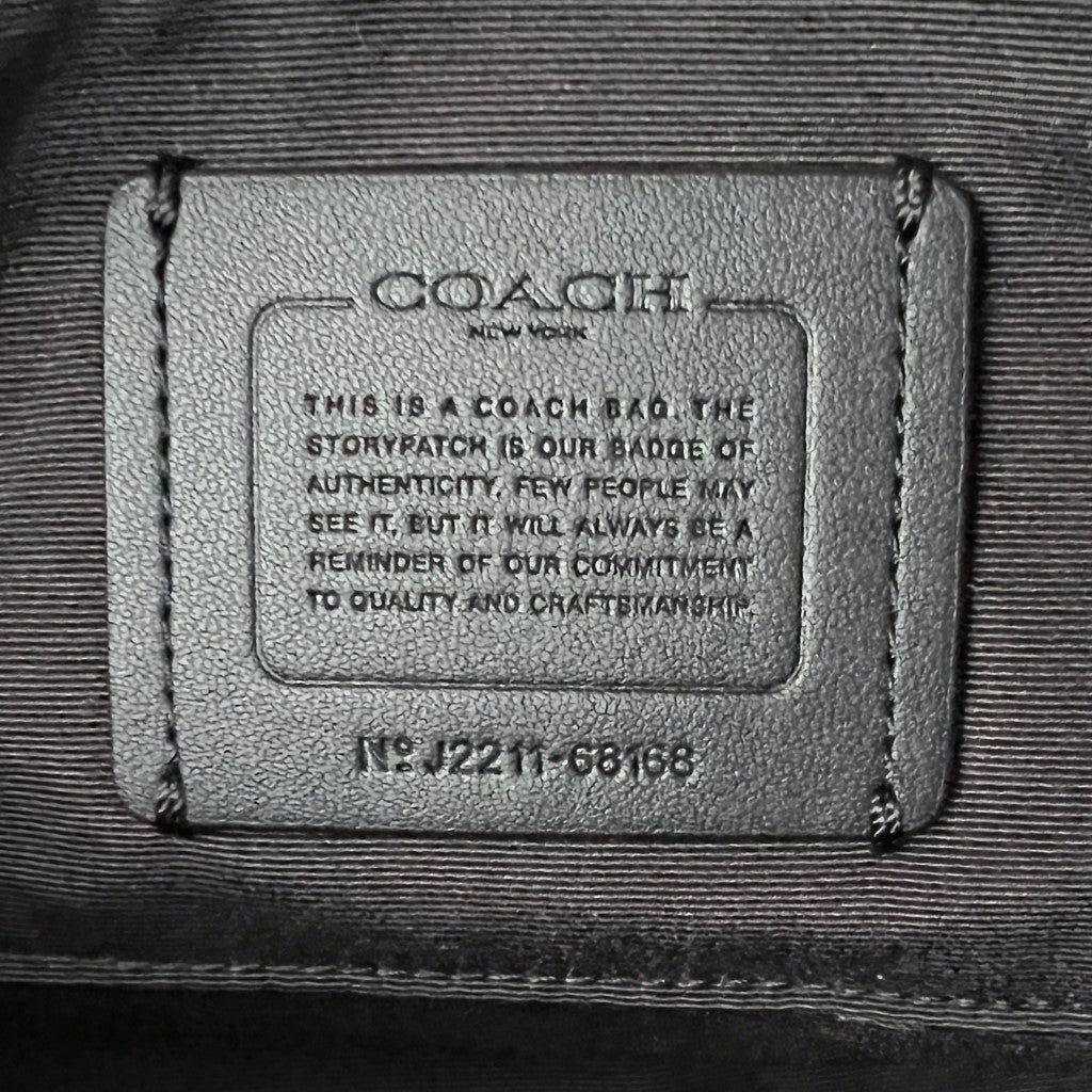 Coach Black Leather Monogram Double Compartment Crossbody Shoulder Bag Like New