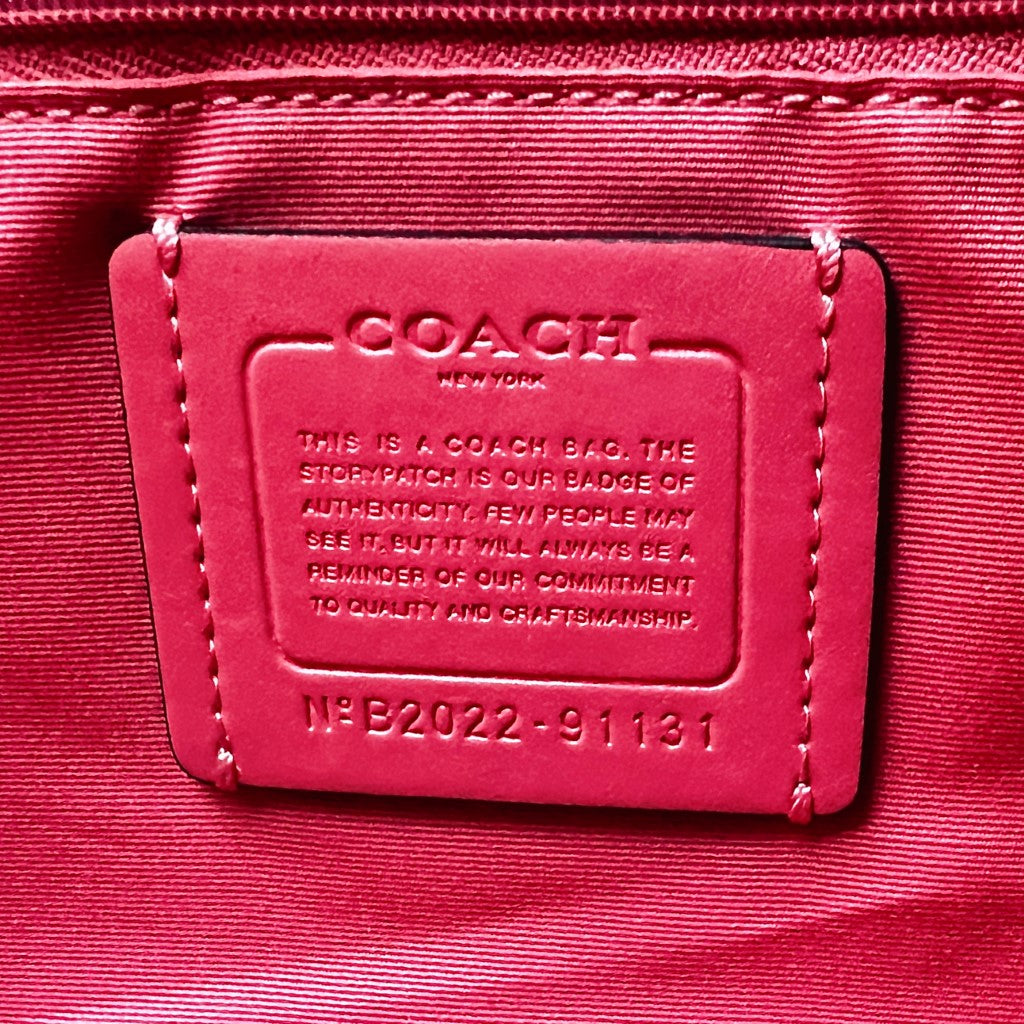 Coach Denim Front Logo Carryall Large Shoulder Bag Excellent