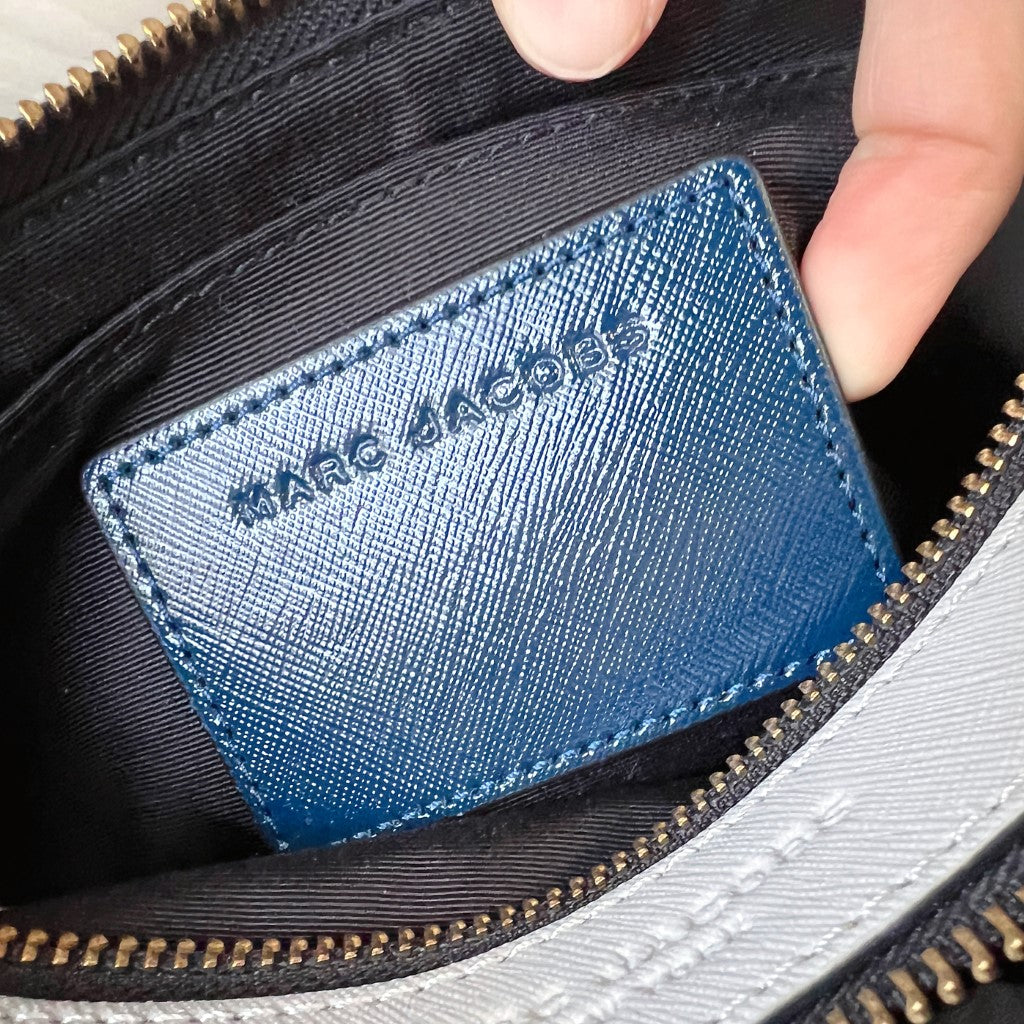 Marc Jacobs Tri-Tone Leather Camera Crossbody Shoulder Bag Like New