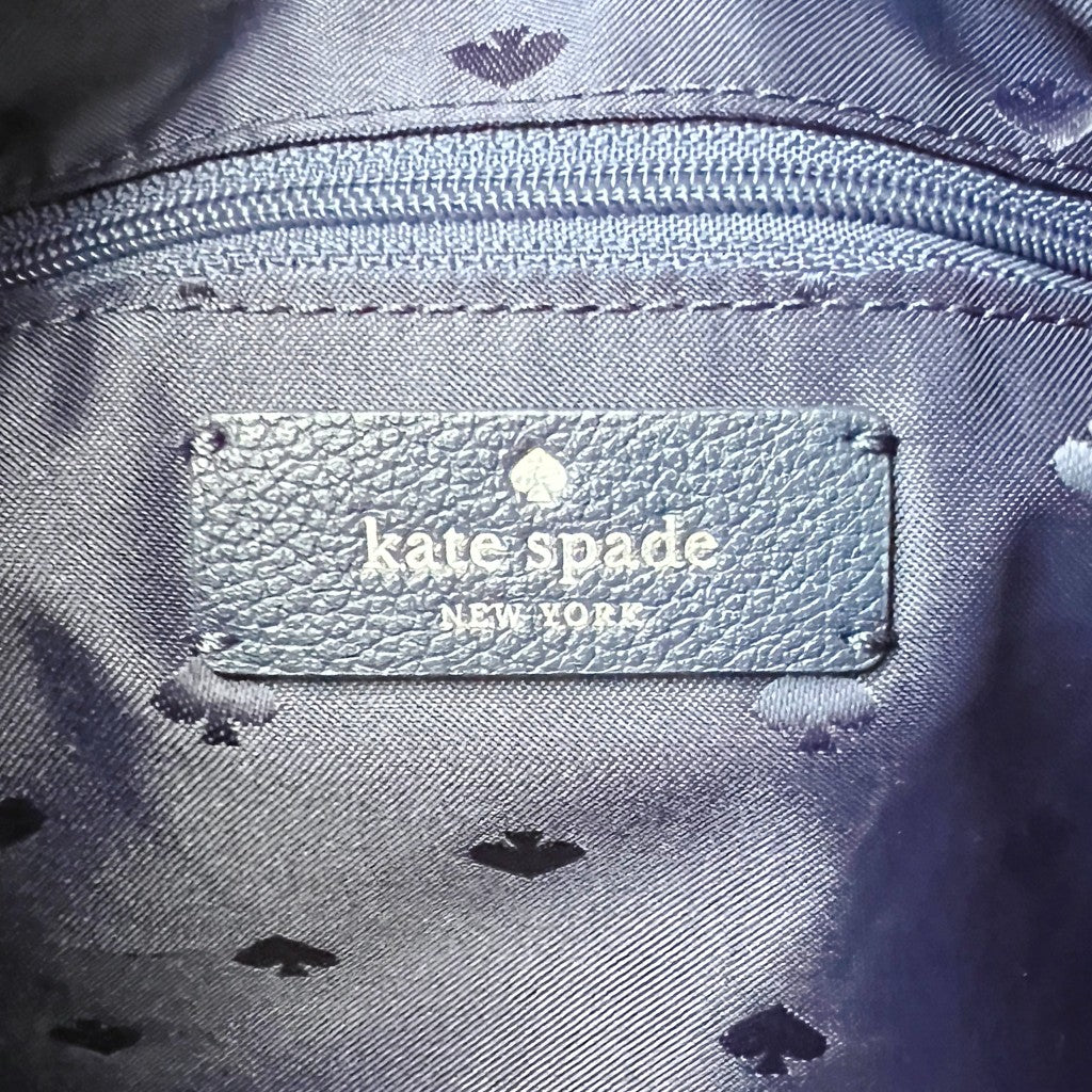Kate Spade Navy Leather Trim Double Strap Crossbody Shoulder Bag Like New