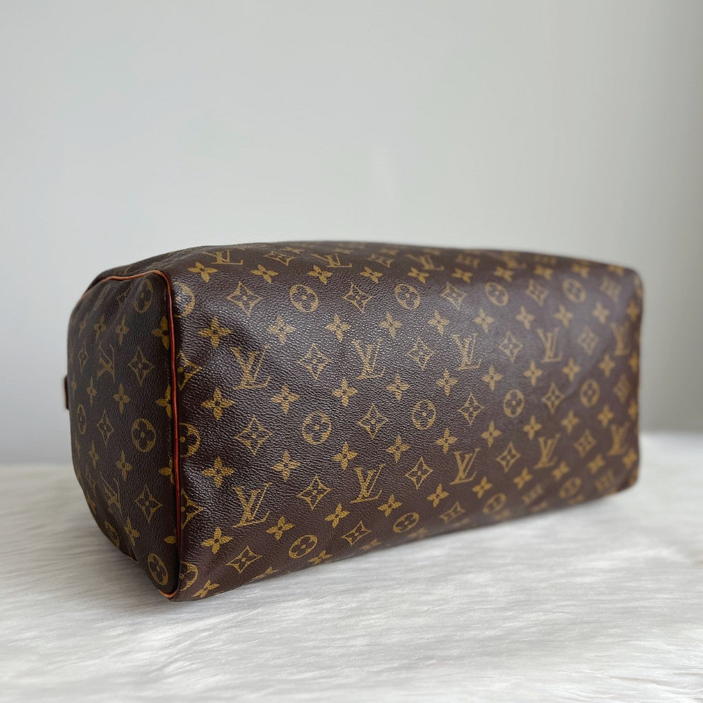 Louis Vuitton Signature Monogram Speedy 40 Large Tote Bag + Lock & Keys Excellent