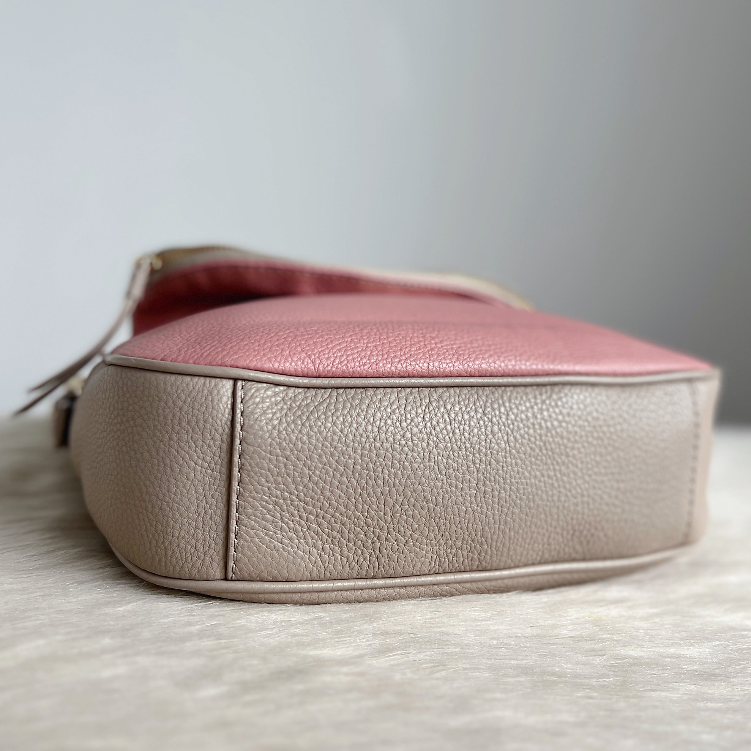 Kate Spade Two Tone Leather Zipped Flap 2 Way Shoulder Bag Excellent