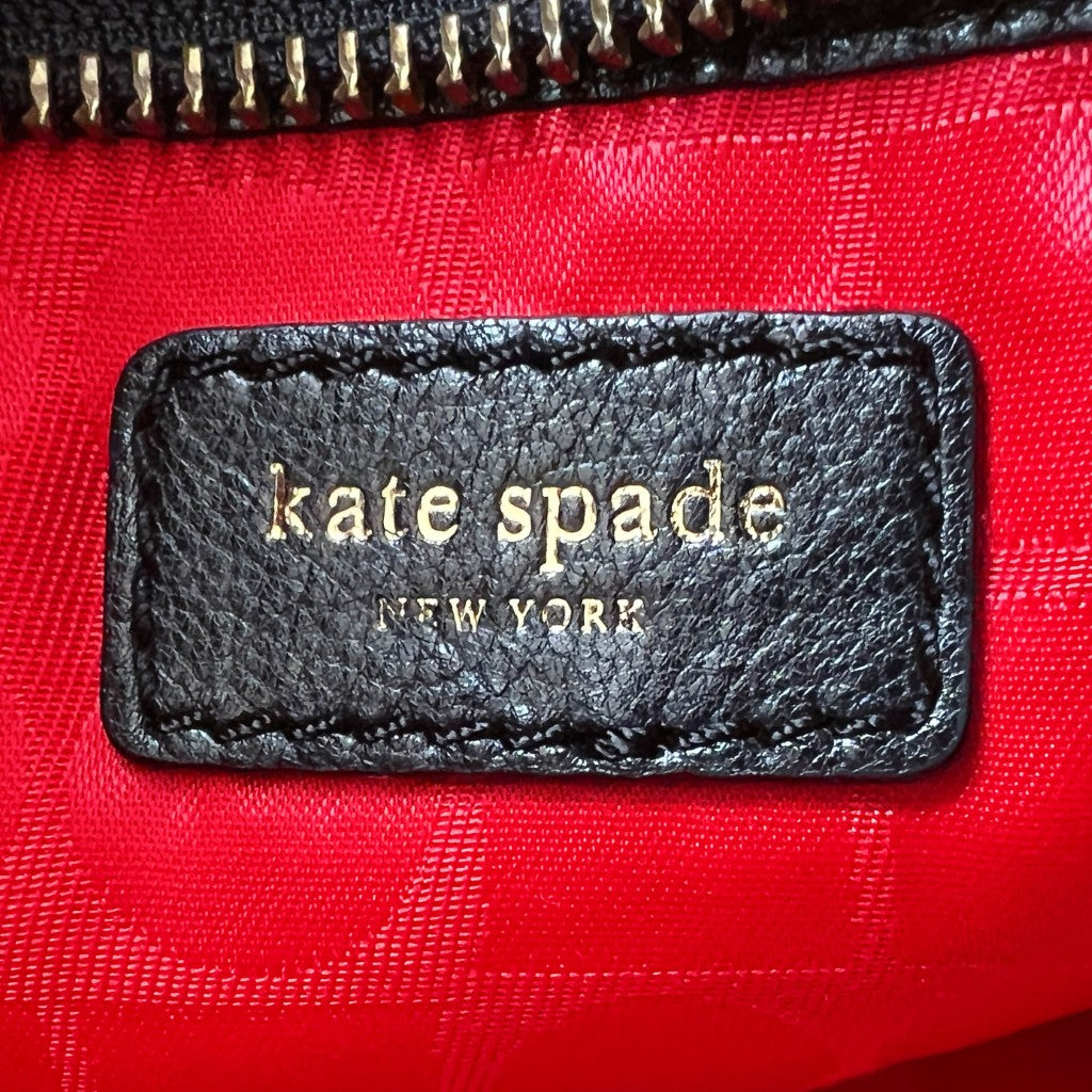 Kate Spade Check Pattern Front Bow Holiday Small Tote Bag Like New
