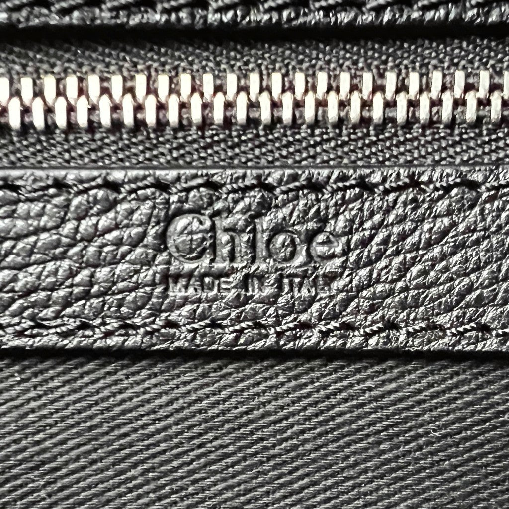 Chloe Tri-Tone Leather Front Buckle Detail Large Book Tote Excellent