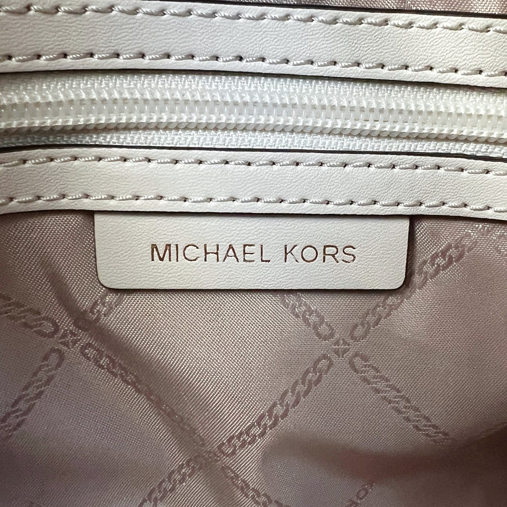 Michael Kors Creamy Leather Triple Compartment 2 Way Shoulder Bag Like New