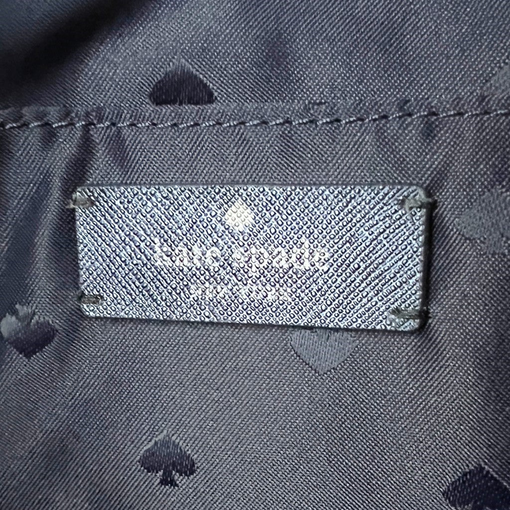 Kate Spade Navy Leather Sparkling Front Logo 2 Way Shoulder Bag Excellent