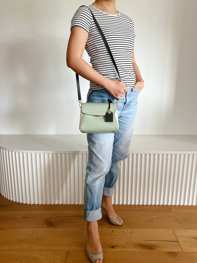 Kate Spade Tri-Tone Leather Triple Compartment 2 Way Shoulder Bag Like New