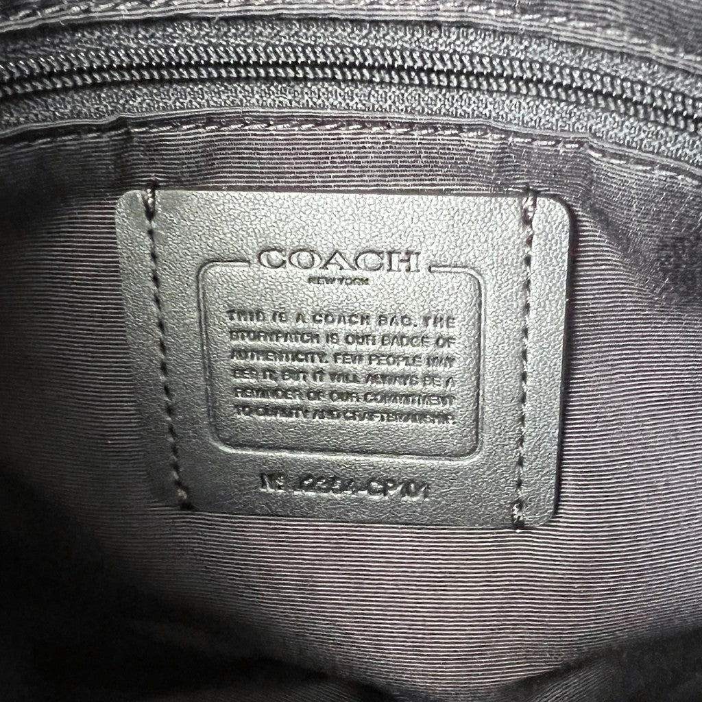 Coach Black Leather Double Compartment Shoulder Bag New with Tags