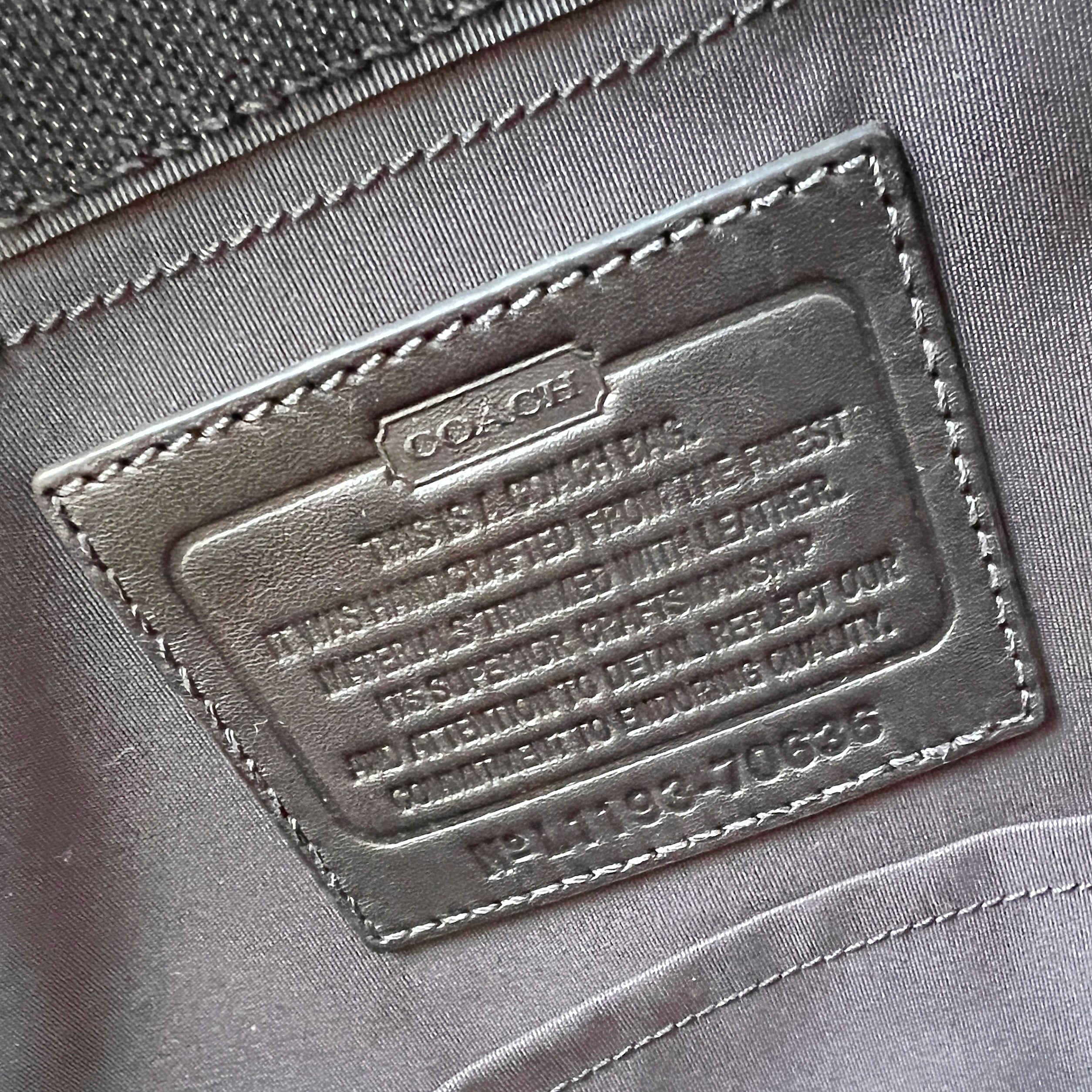 Coach Black Unisex Computer Business Crossbody Shoulder Bag Excellent