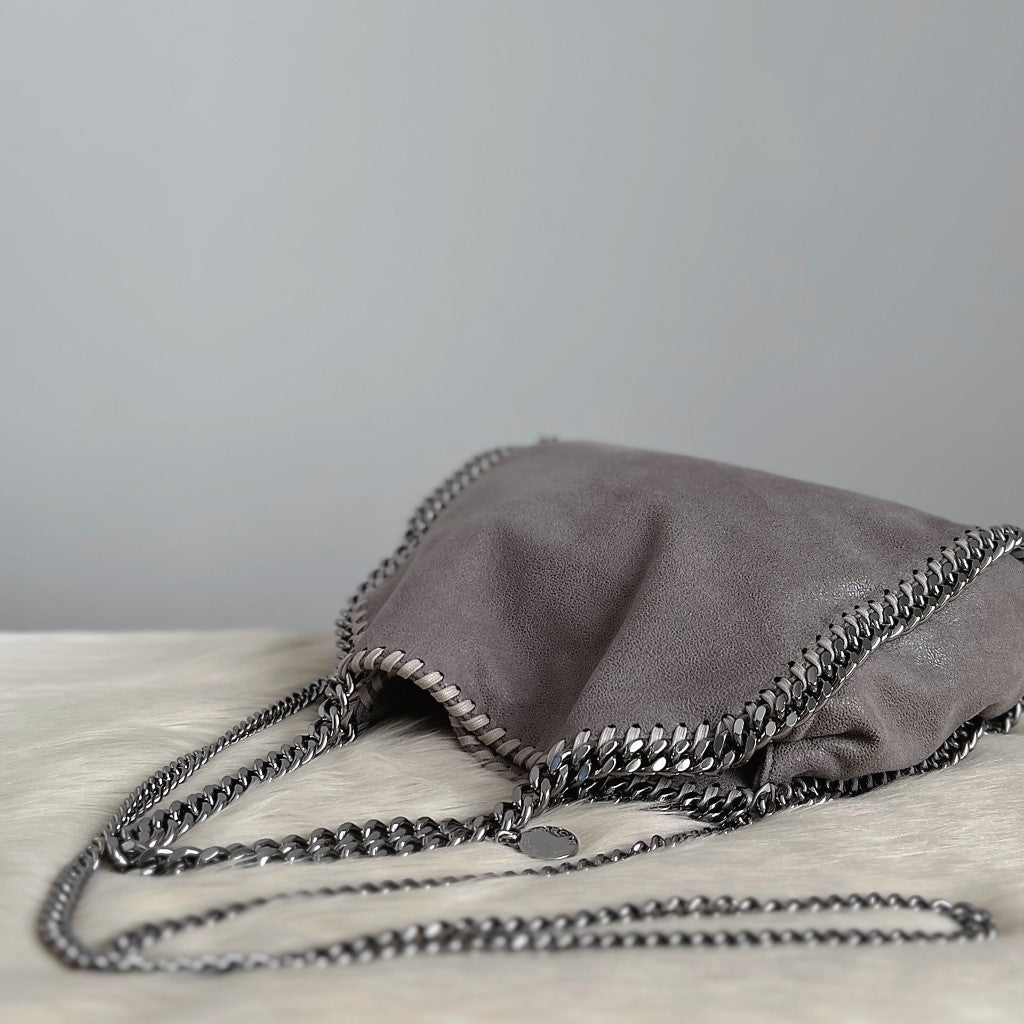 Stella Mccartney Grey Signature Falabella 2 Way Shoulder Bag Excellent